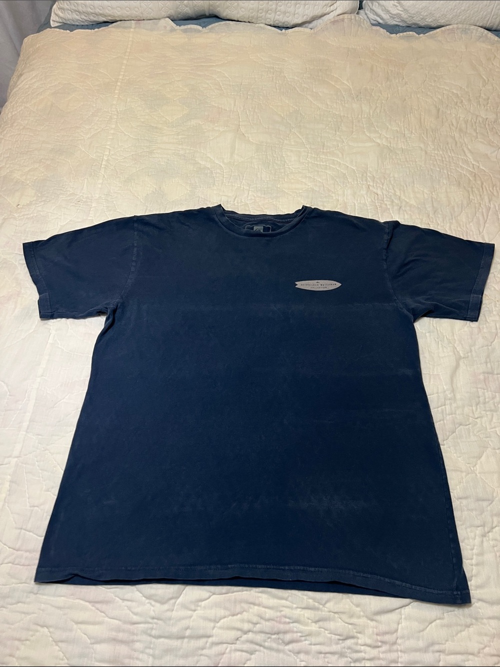 Quiksilver Waterman Collection Navy Short-Sleeve Crew Tee with Subtle Chest Logo